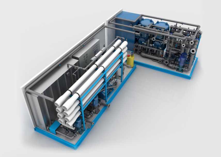 Platform seawater desalination system